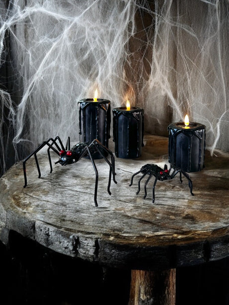 Recycled Metal Black Spiders
