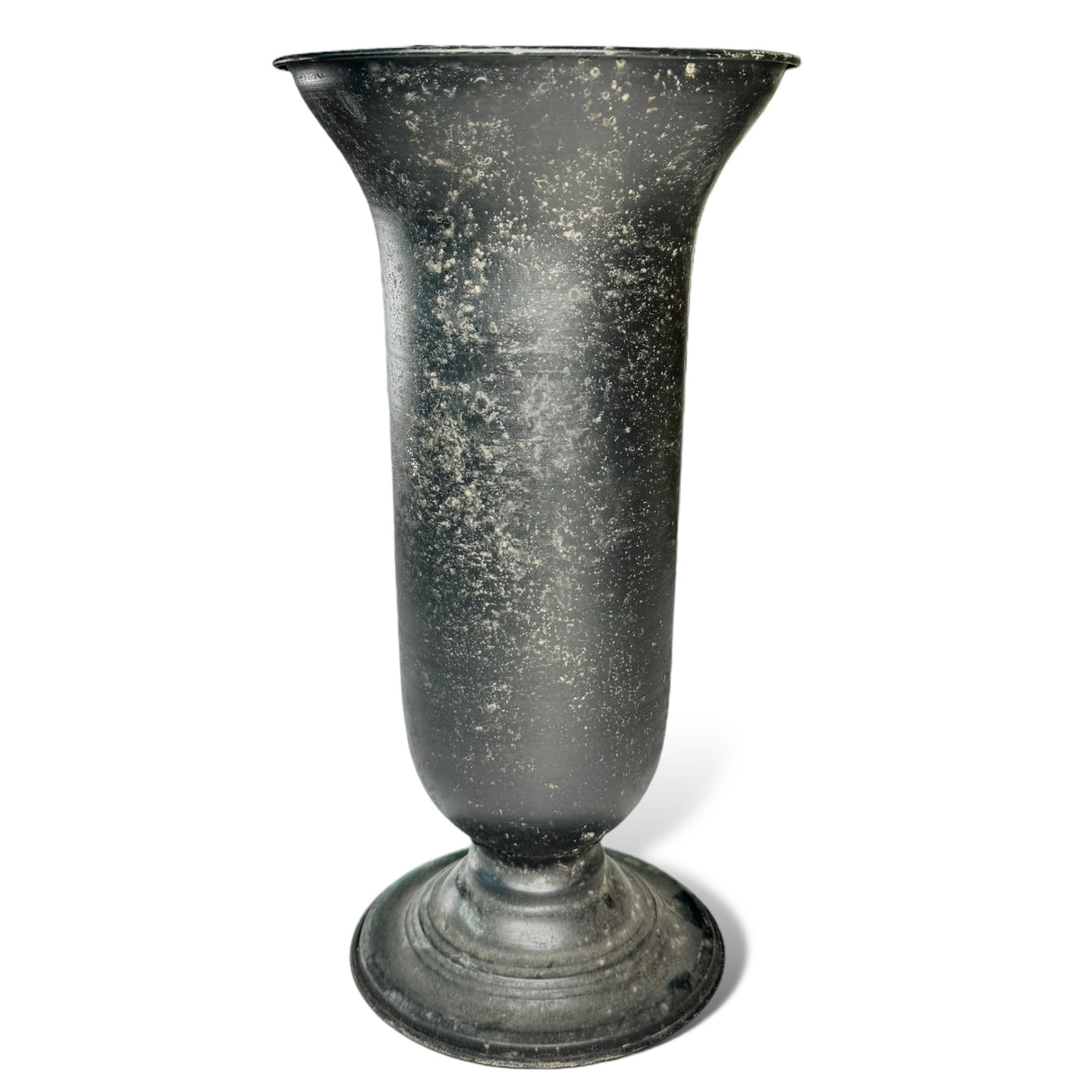 Black Distressed Metal Vase