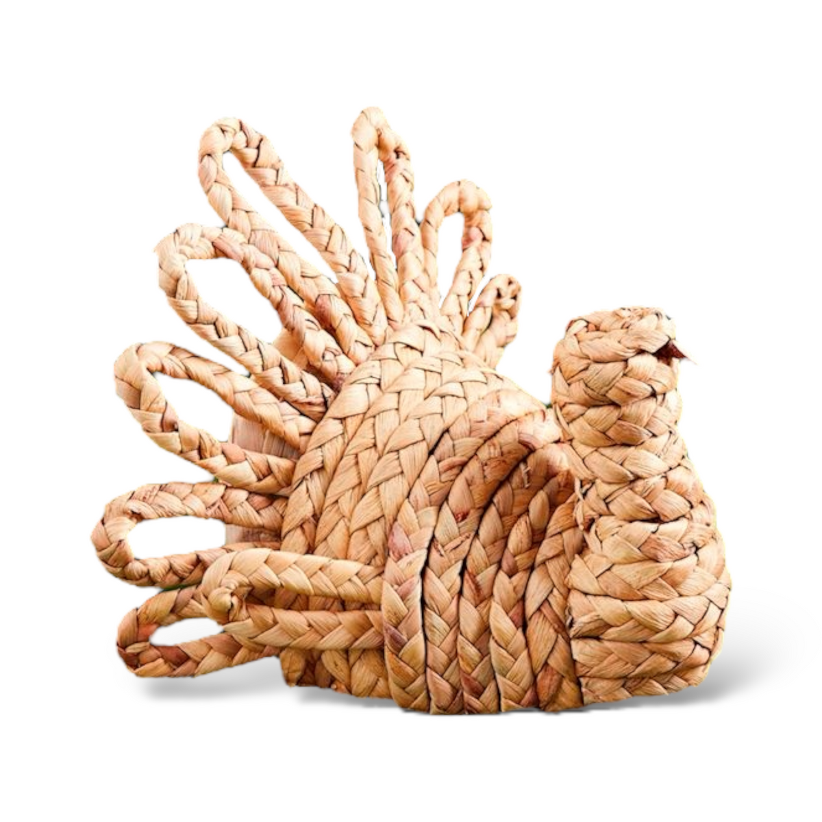 Braided Hyacinth Raffia Turkey Table Sitter