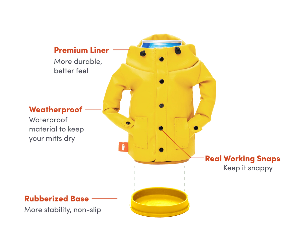 The Raincoat Insulated Can Cooler | Puffin Drinkwear