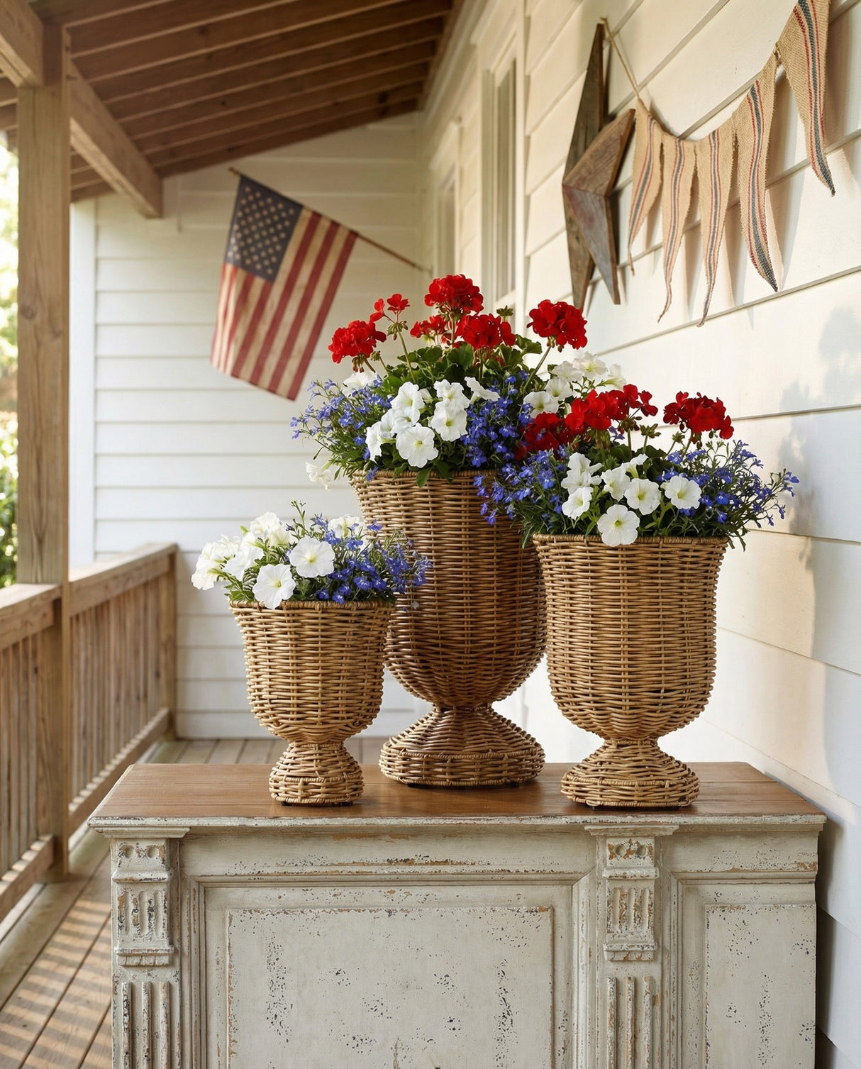 Woven Poly Weave Urn Planter