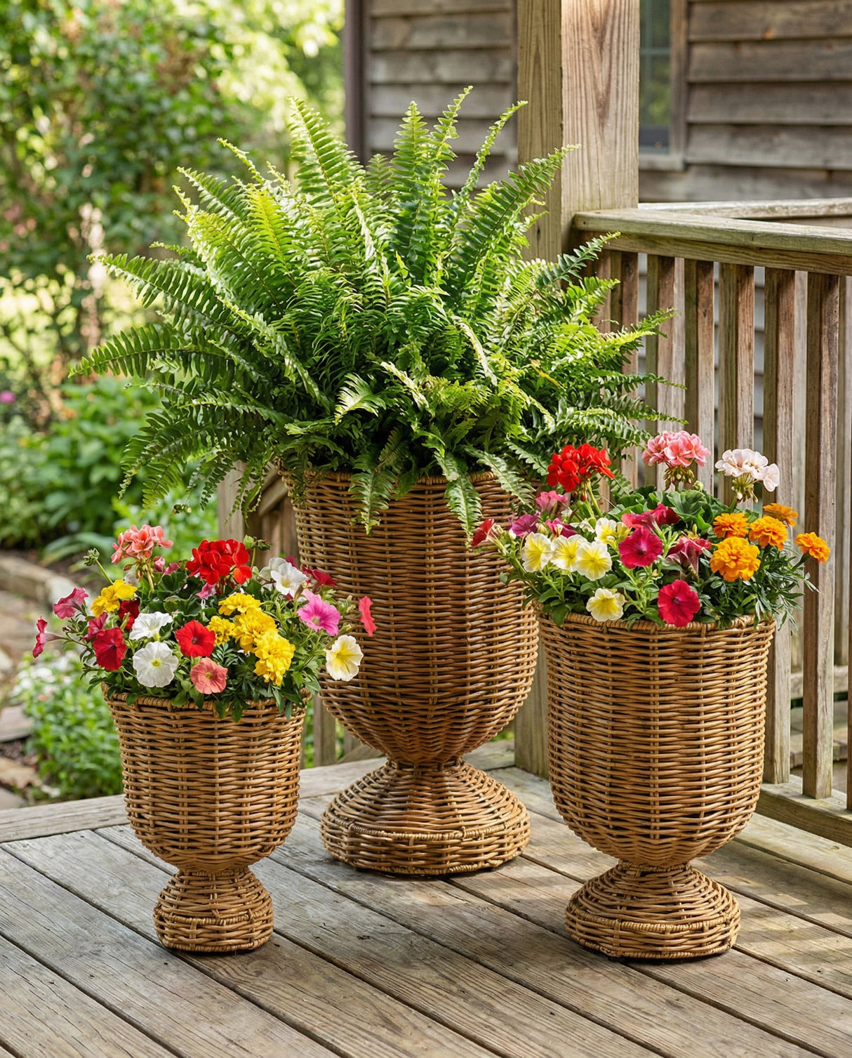 Woven Poly Weave Urn Planter