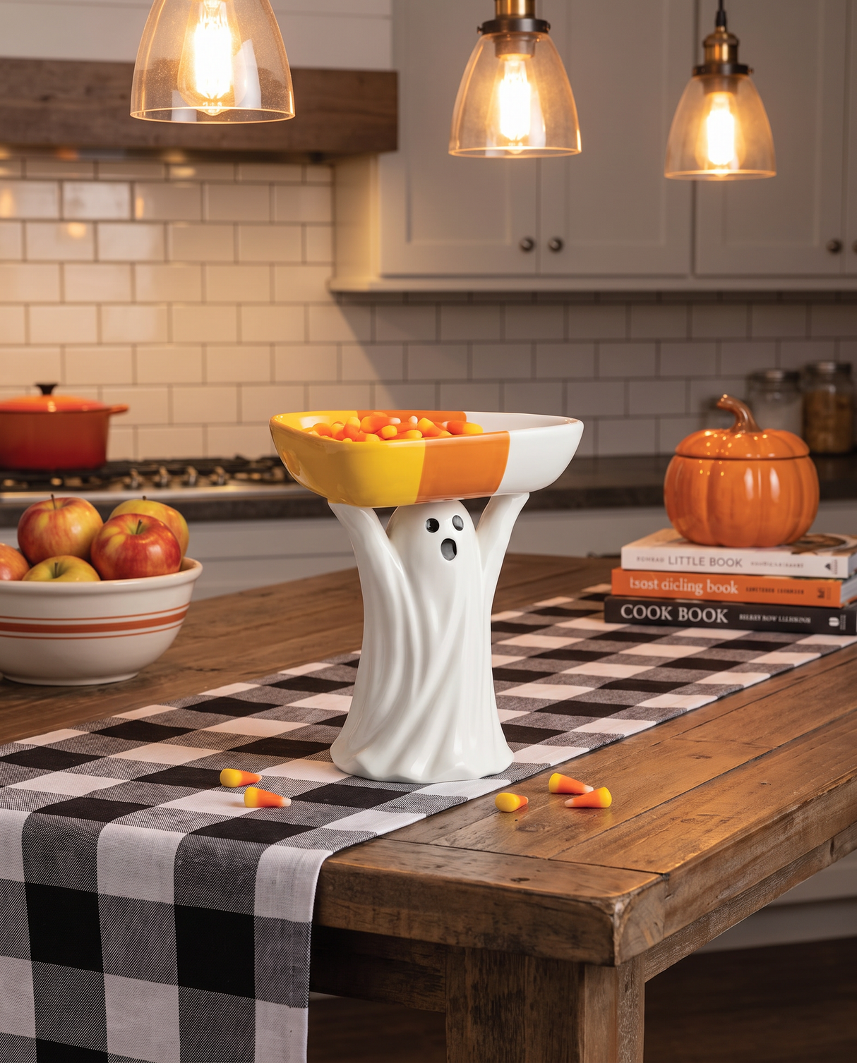 Ghost Standing Ceramic Candy Dish
