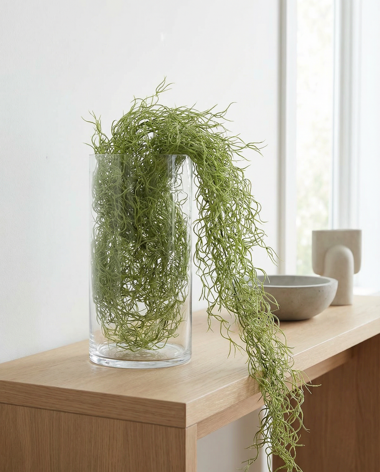 Artificial Green Hanging Moss Stem