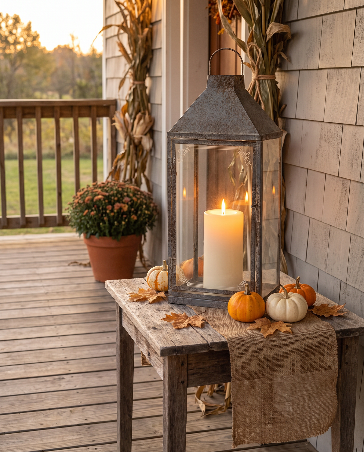 Classic Distressed Metal Lantern