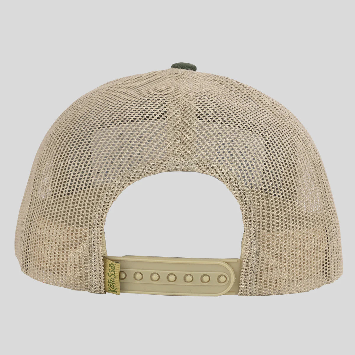 Leather Cross Olive Green Trucker Hat