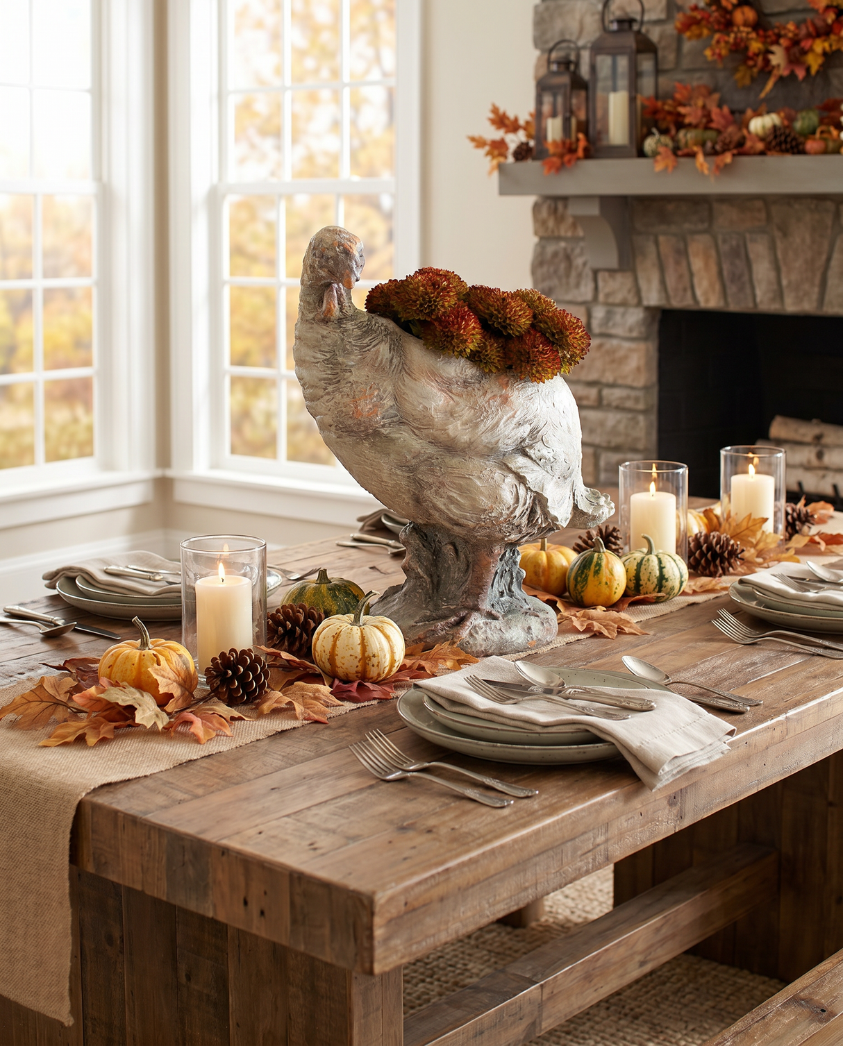 Faux Concrete Turkey Planter