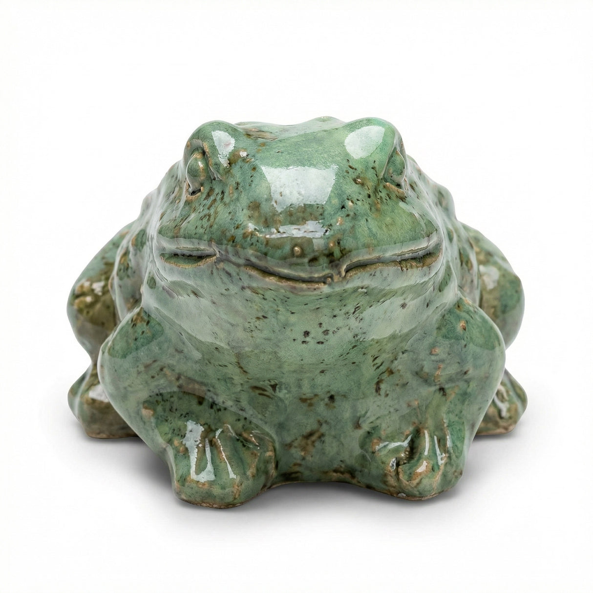 Light Green Ceramic Garden Frog