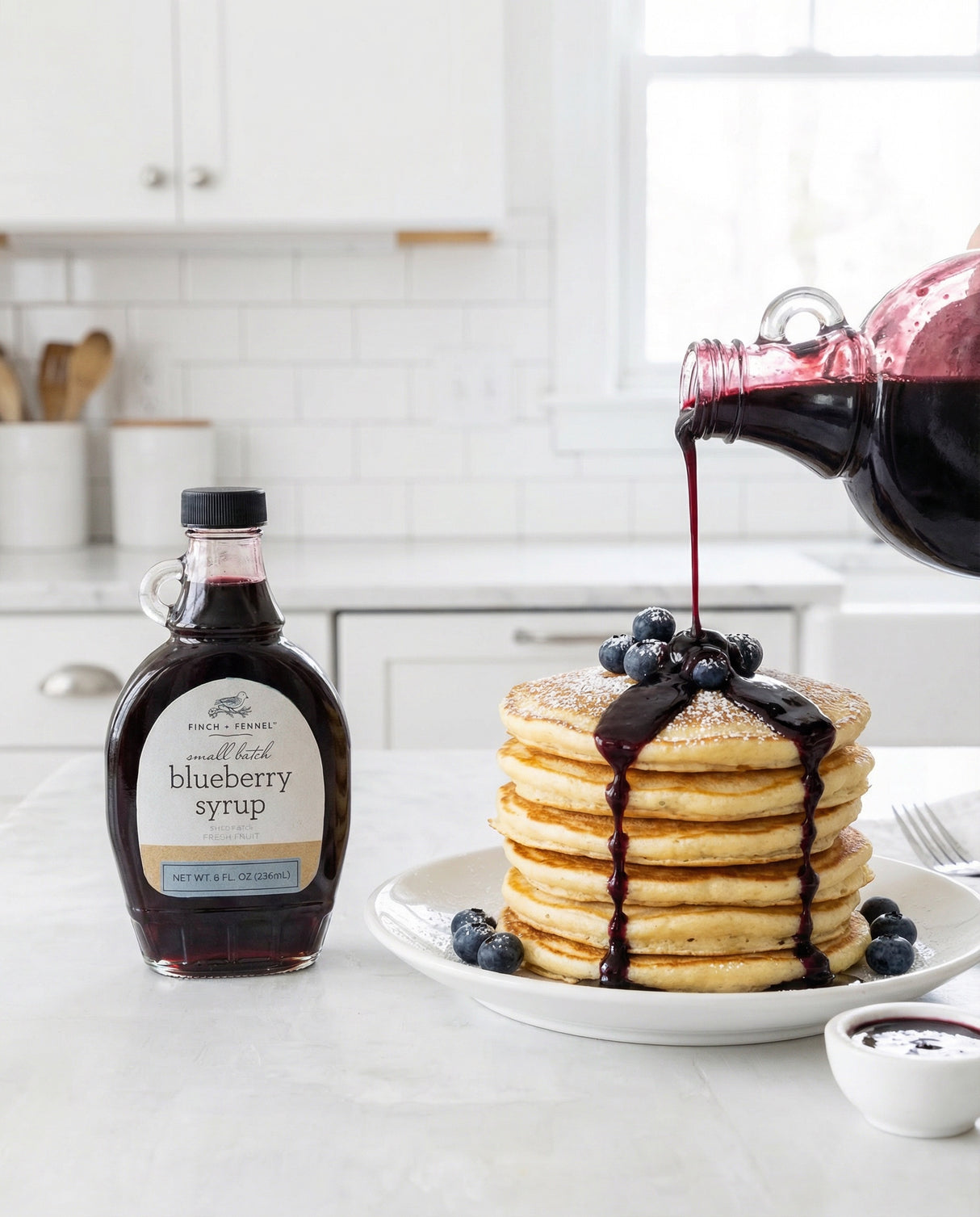 Small Batch Blueberry Syrup | Finch + Fennel