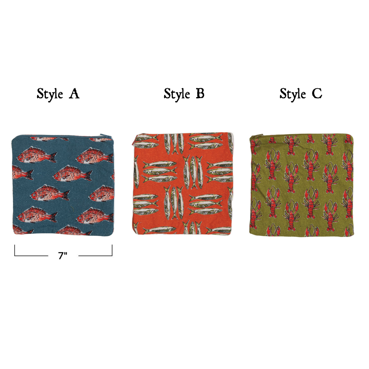 Sea Life Square Zip Food Pouch