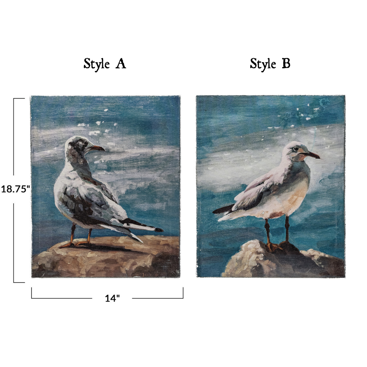 Seagull Coastal Canvas Wall Art