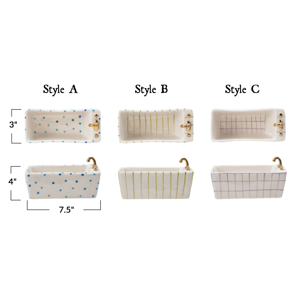 Whimsical Bathtub Ceramic Soap Dish