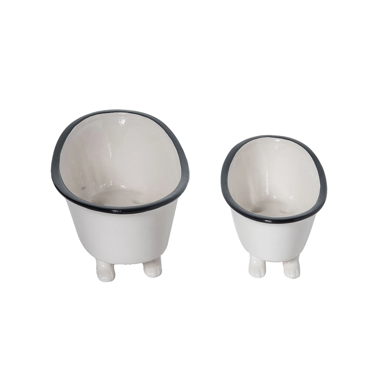 Ceramic Enamel Bathtub Planter & Soap Holder