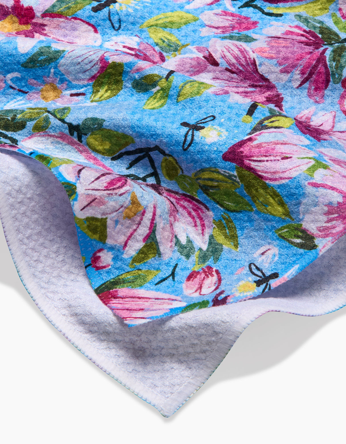 Magnolia Floral Geometry Tea Towel