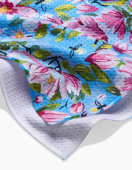 Magnolia Floral Geometry Tea Towel