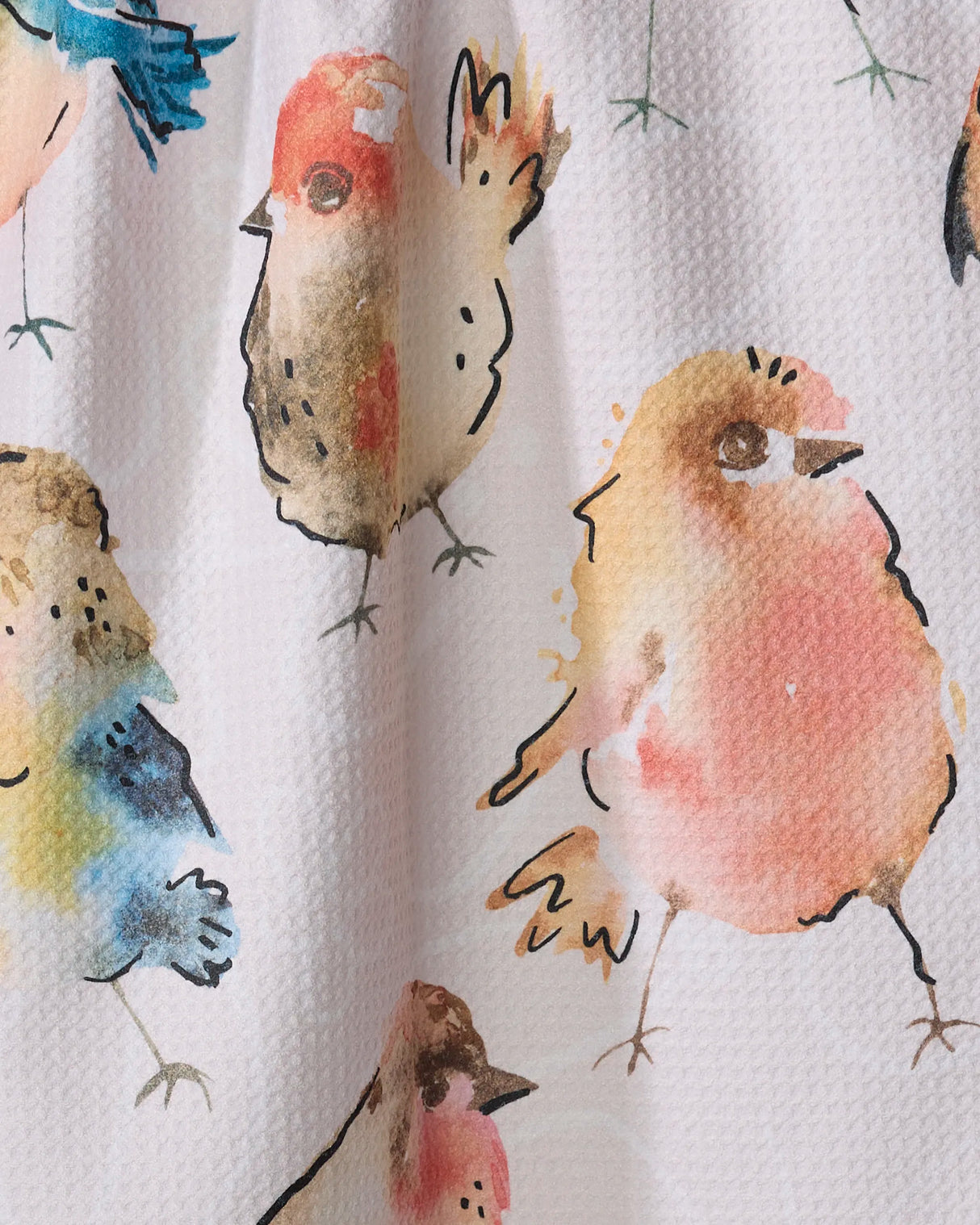 Tweet Tweet Bird Geometry Tea Towel