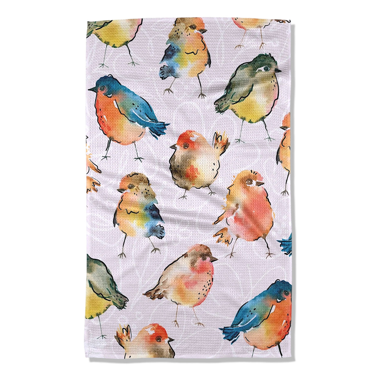 Tweet Tweet Bird Geometry Tea Towel