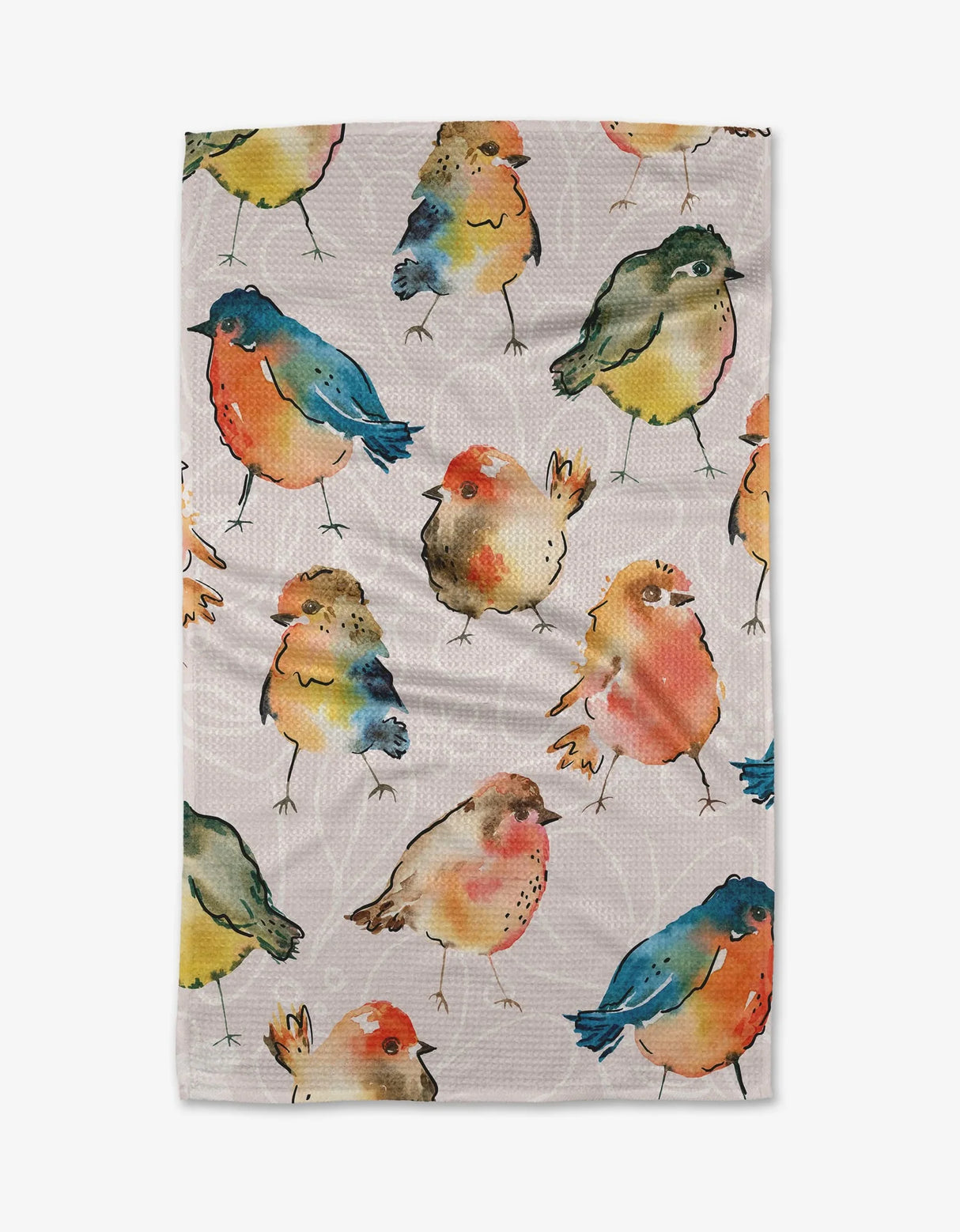Tweet Tweet Bird Geometry Tea Towel