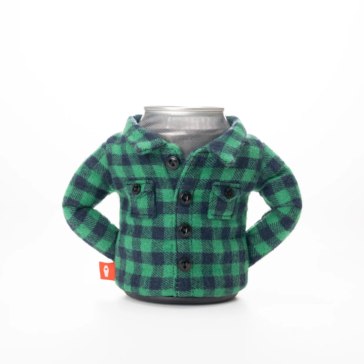 The Feller Plaid Insulated Can Cooler | Puffin Drinkwear
