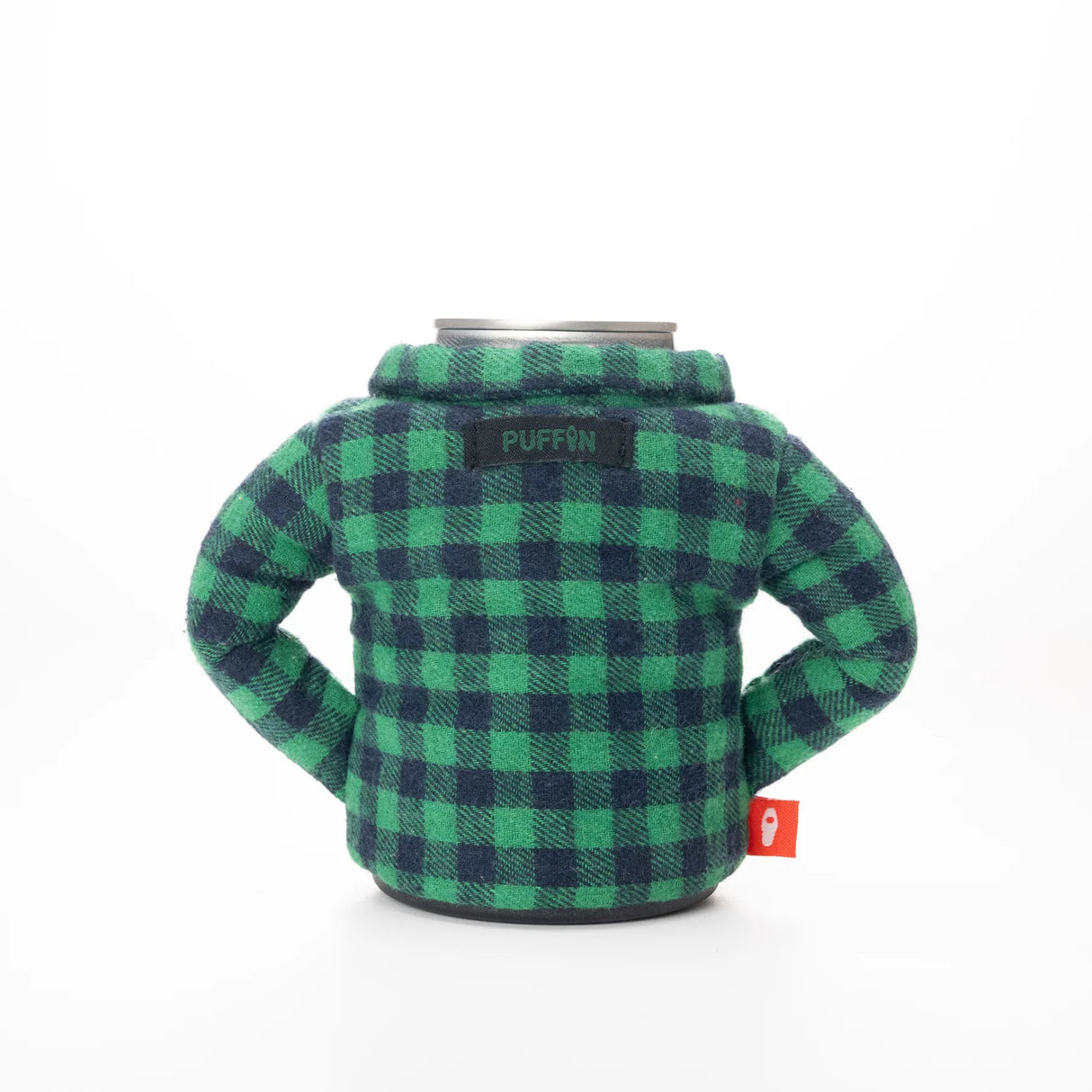 The Feller Plaid Insulated Can Cooler | Puffin Drinkwear