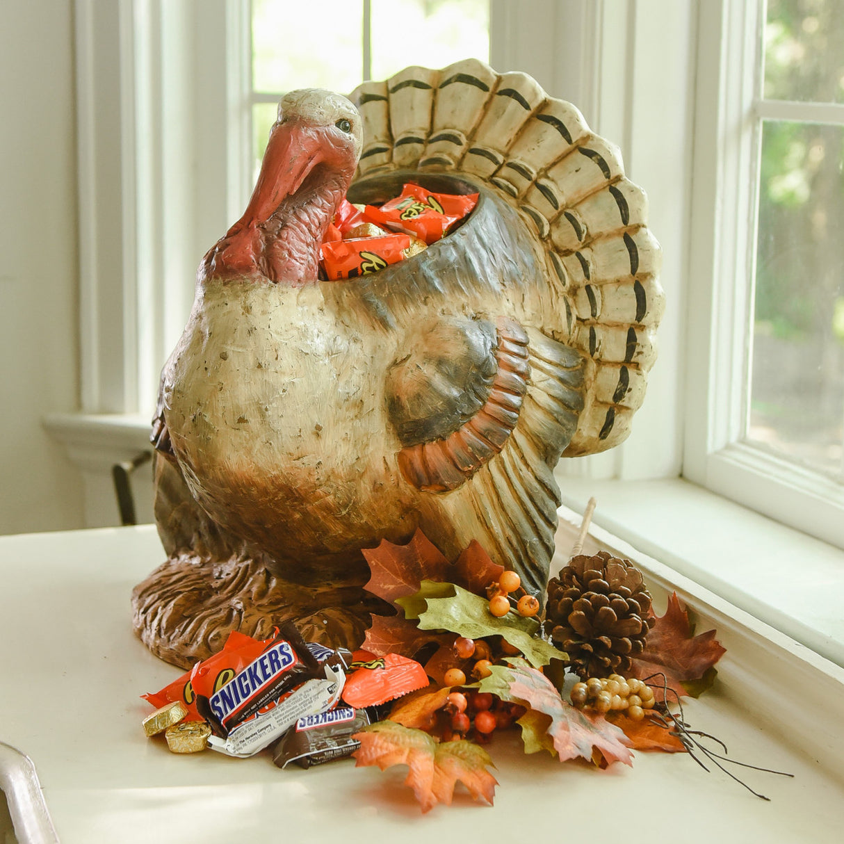 Giant Resin Mache Turkey Container
