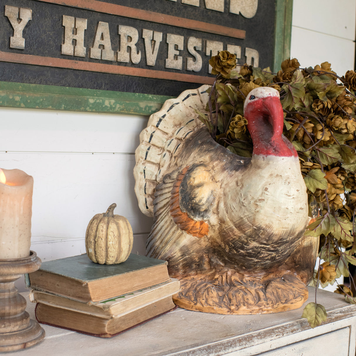 Giant Resin Mache Turkey Container