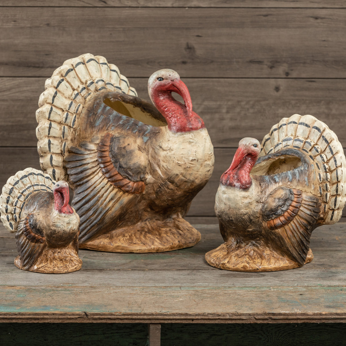 Giant Resin Mache Turkey Container
