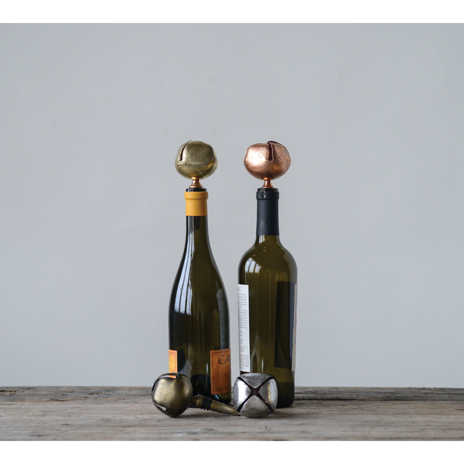 Metal Jingle Bell Wine Bottle Stopper
