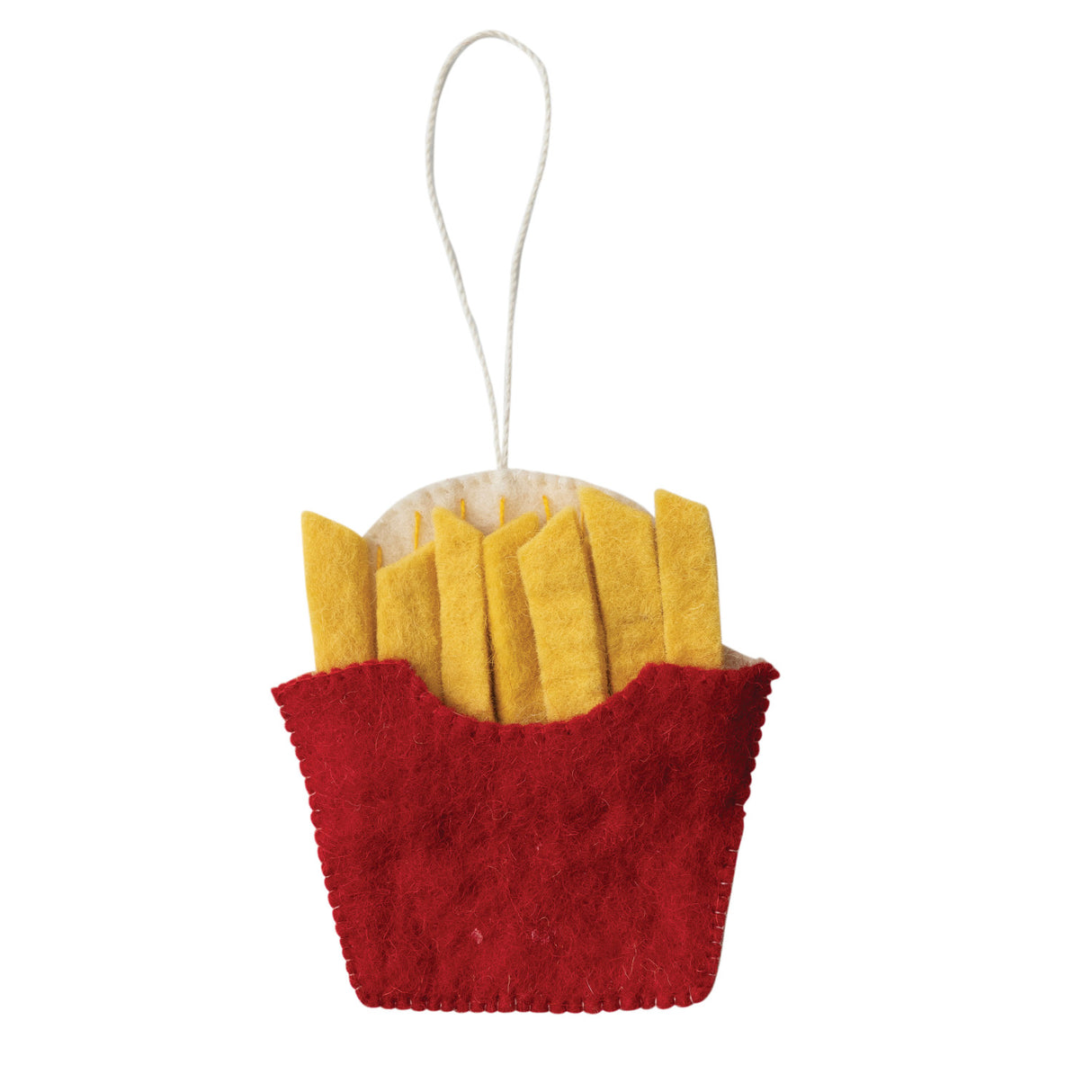 Handmade Wool Felt French Fries Ornament
