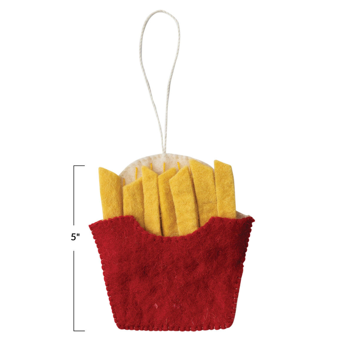Handmade Wool Felt French Fries Ornament
