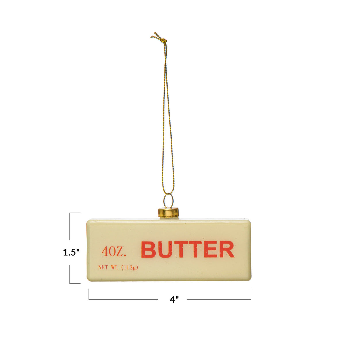 Stick of Butter Glass Ornament