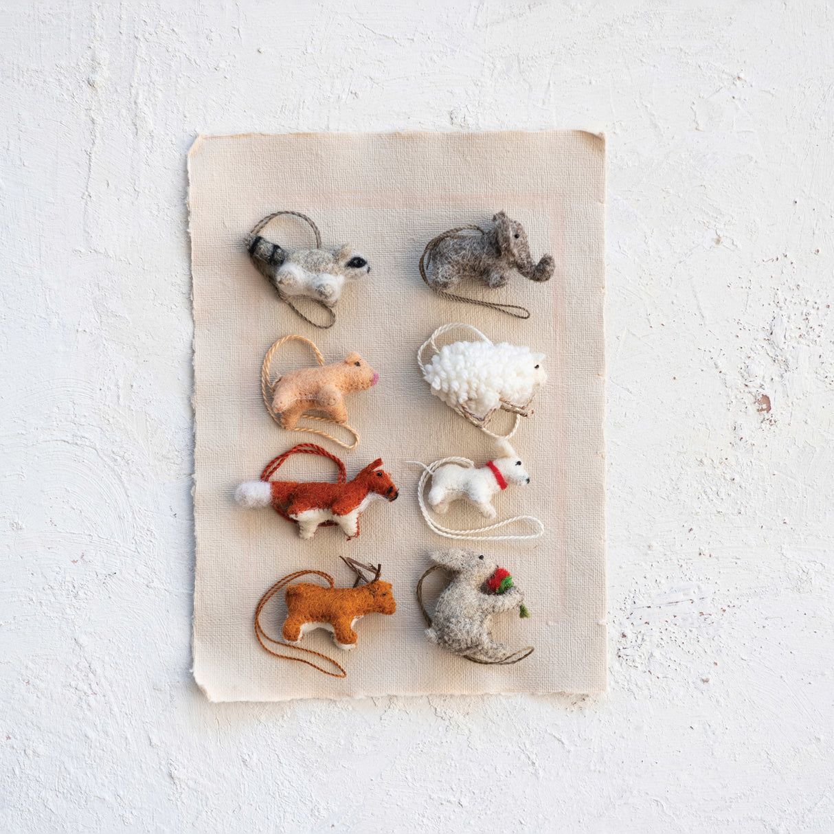 Handmade Wool Felt Animal Ornaments