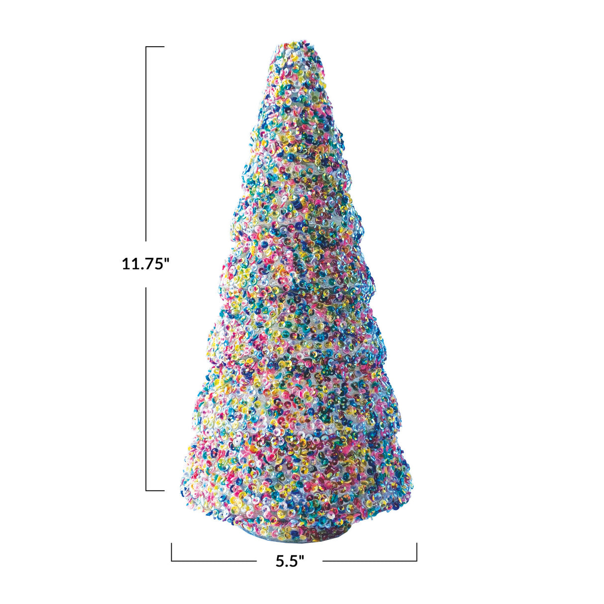 Colorful Sequin Recycled Glass Tree | 2 Sizes