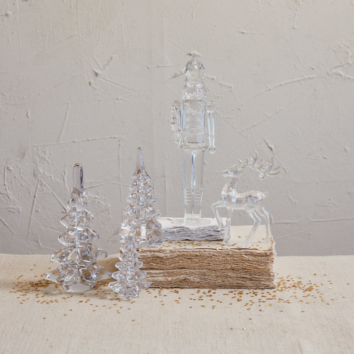 Clear Acrylic Nutcracker Figurine