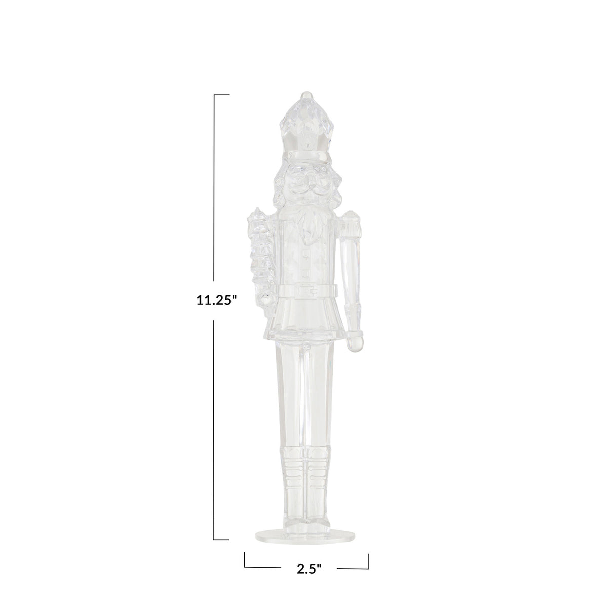 Clear Acrylic Nutcracker Figurine