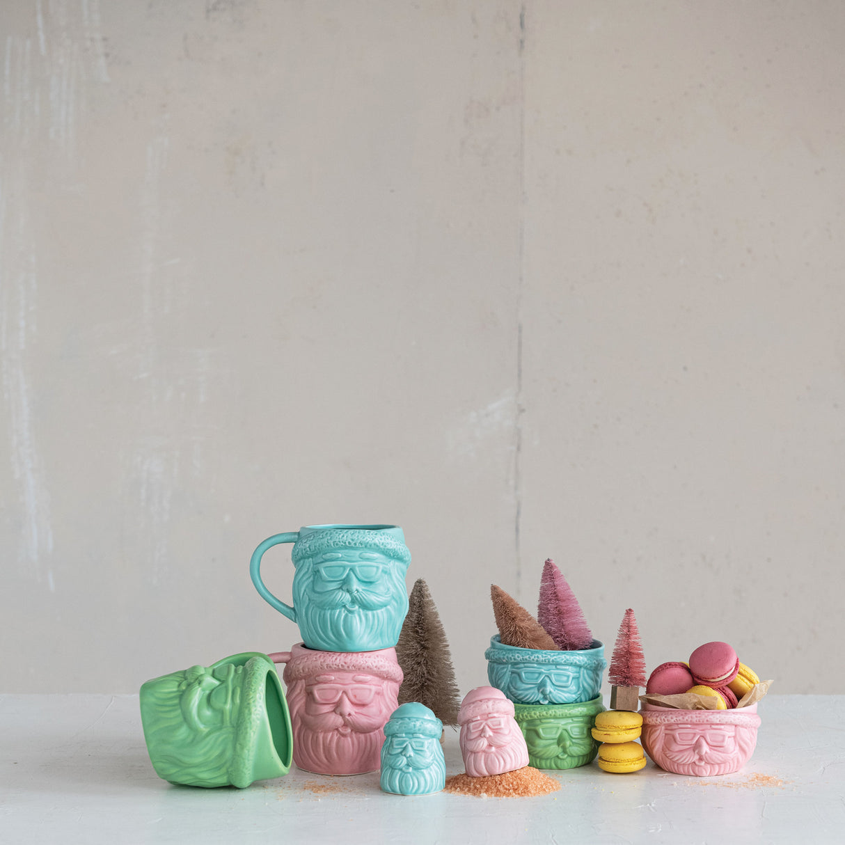 Hipster Santa in Sunglasses Ceramic Coffee Mug