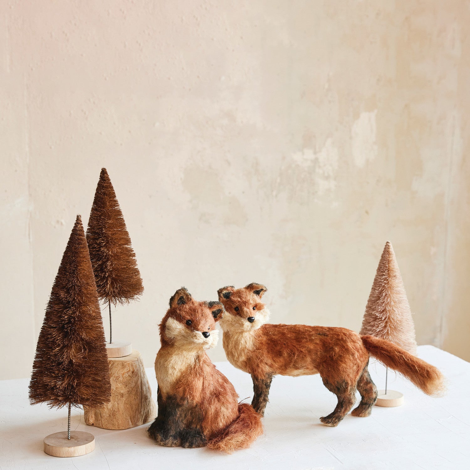 Sisal Fox Decorative Animal Figurines |2 Styles