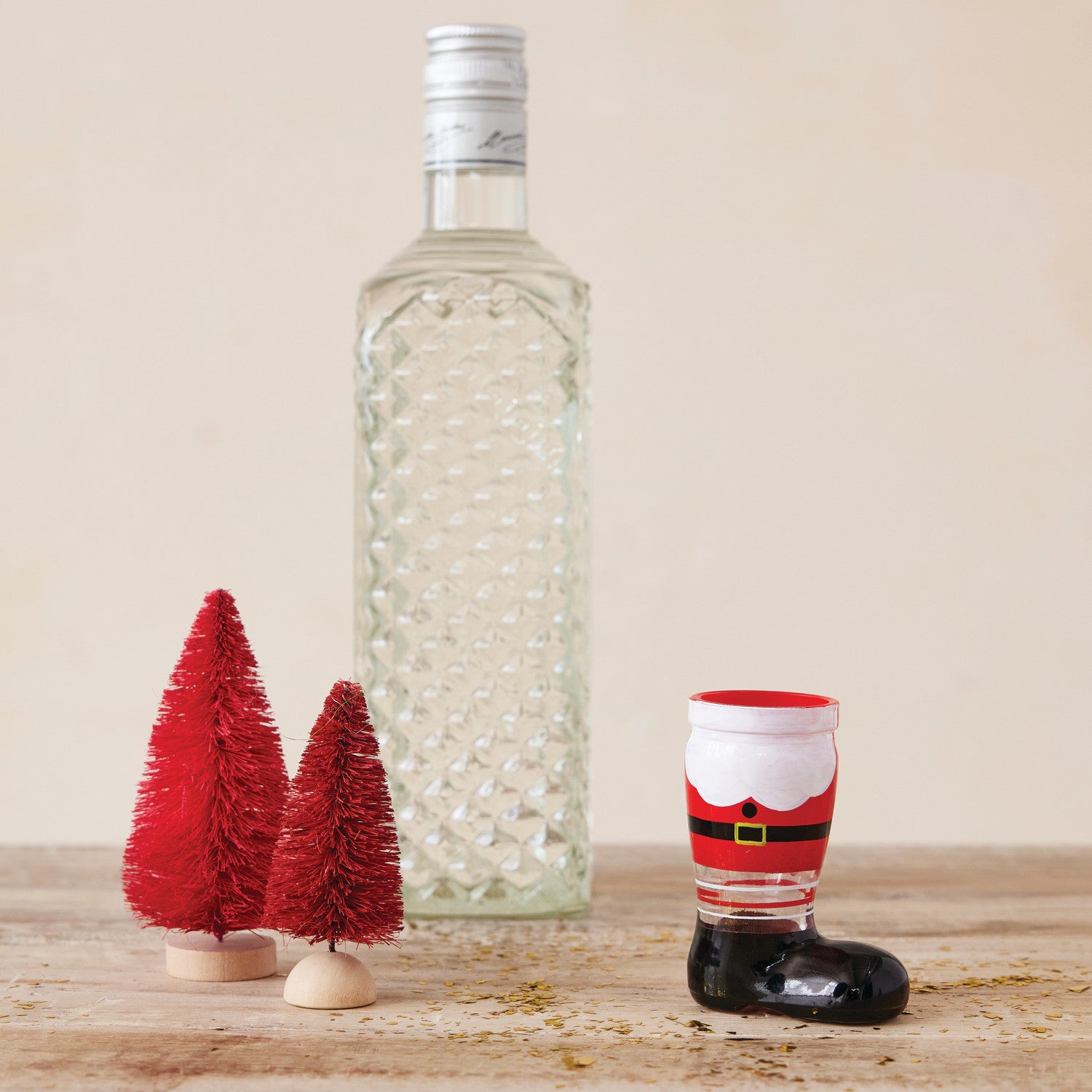 Hand-Painted Santa Boot Shot Glass