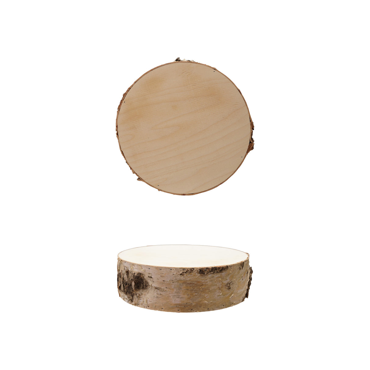Natural Birch Wood Slice Display Risers