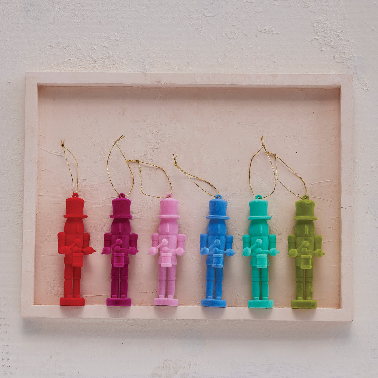 Flocked Nutcracker Soldier Ornament | 6 Colors