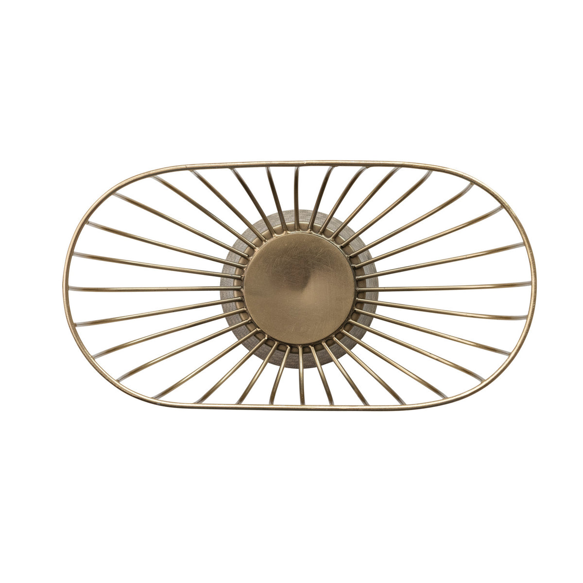 Oval Gold Wire Footed Bowl