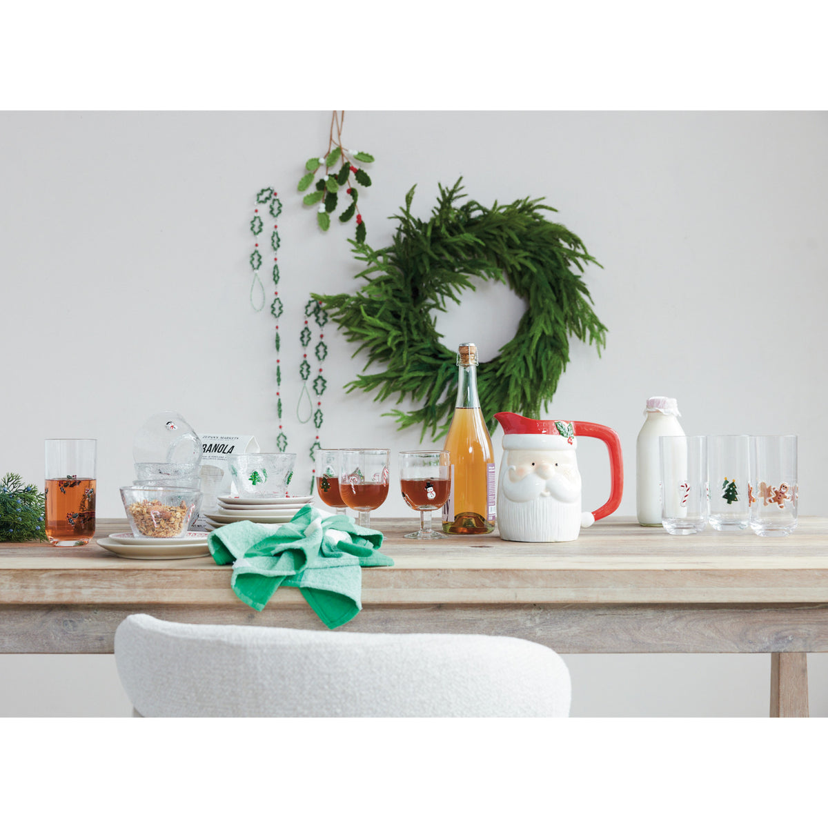 Glass Christmas Icon Bowl