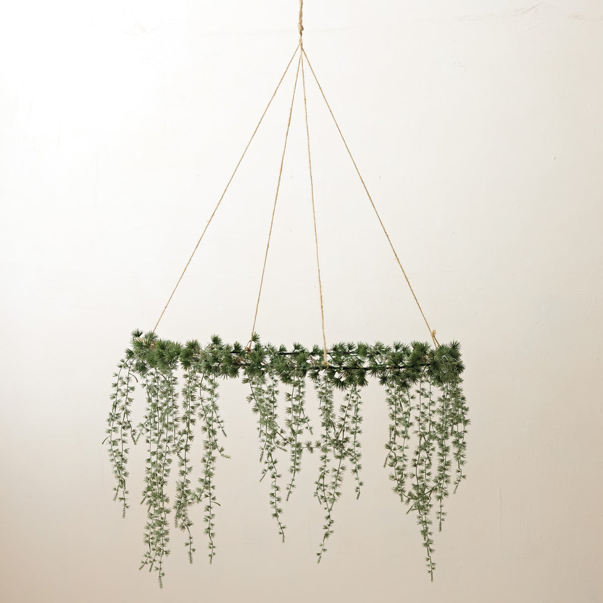 Hanging Faux Draping Cedar Wreath