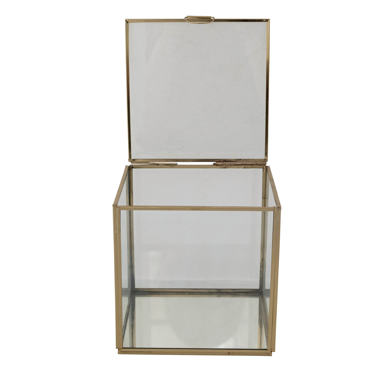 Gold Metal & Glass Display Box