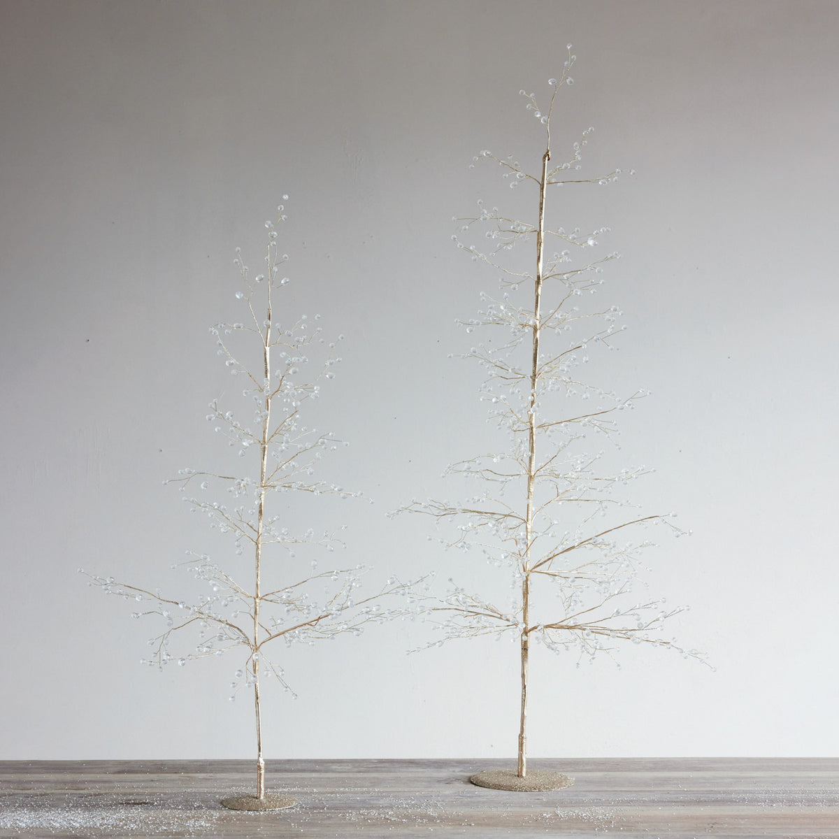 Gold Jeweled Metal Wire Tree