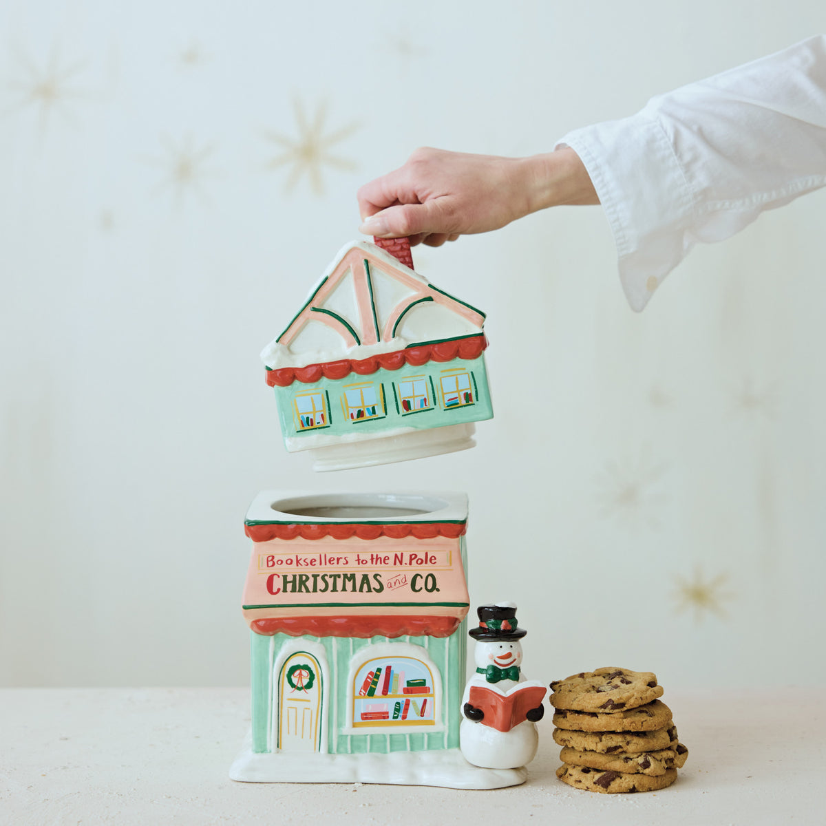 Christmas & Co. Bookstore Cookie Jar