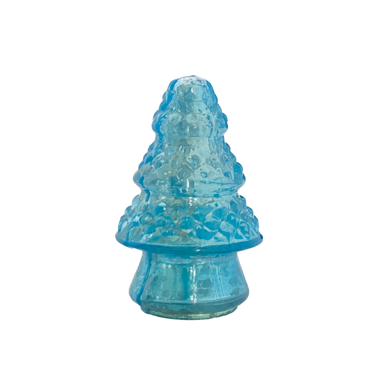 Blue Embossed Mercury Glass Tree