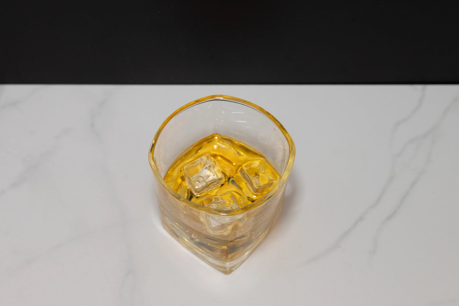 Realistic Fake Scotch Whiskey Glass with Ice