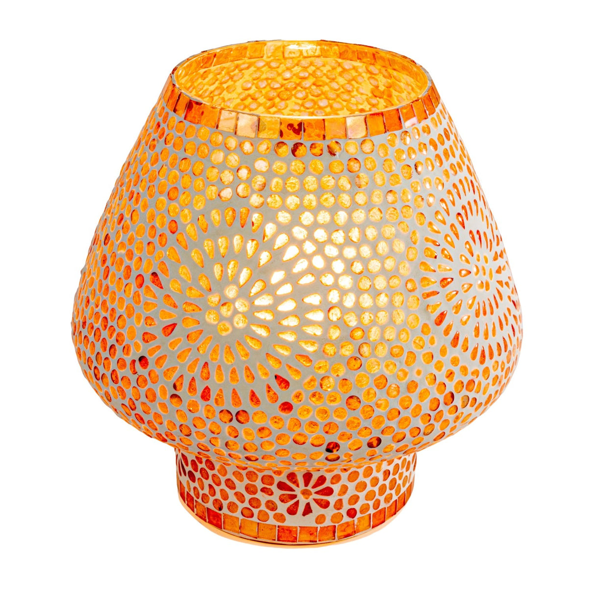 amber mosaic glass table lamp decorative accent lamp