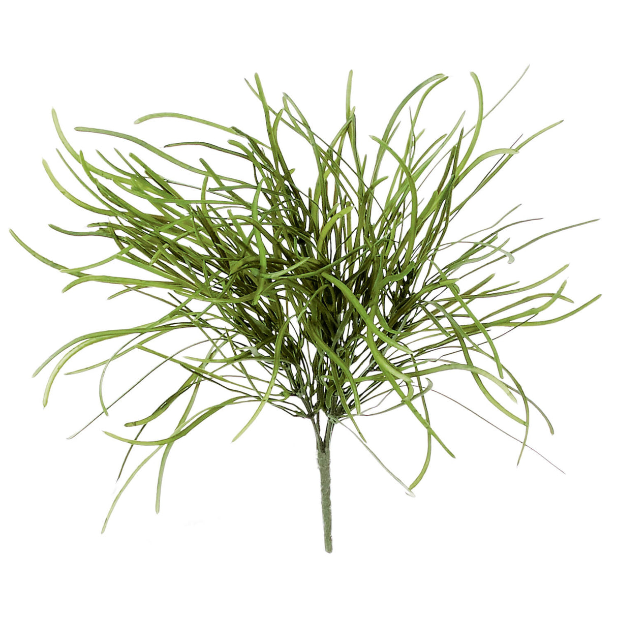 Faux pearl grass pick with long green blades